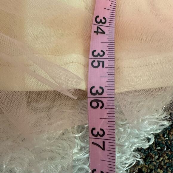 Area Sequin Pink Low Plunge Dress Sz L NWOT - Picture 10 of 12